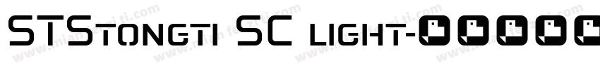STStongti SC light字体转换
